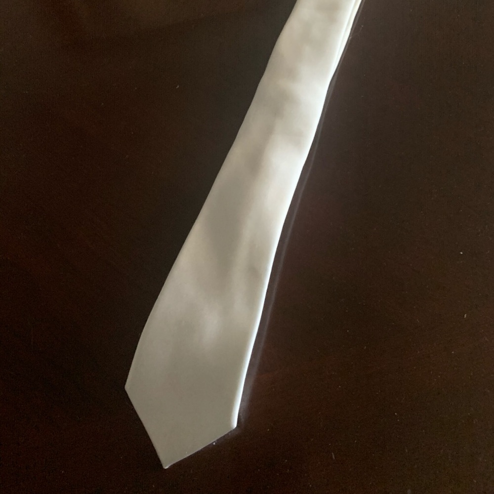 White silk tie